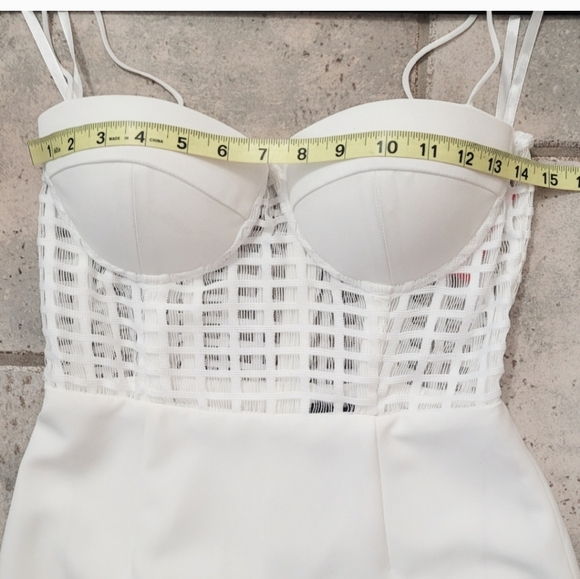 NBD X REVOLVE 4AM White Caged Bustier Midi Bridal Midi Dress sz S - Picture 11 of 13